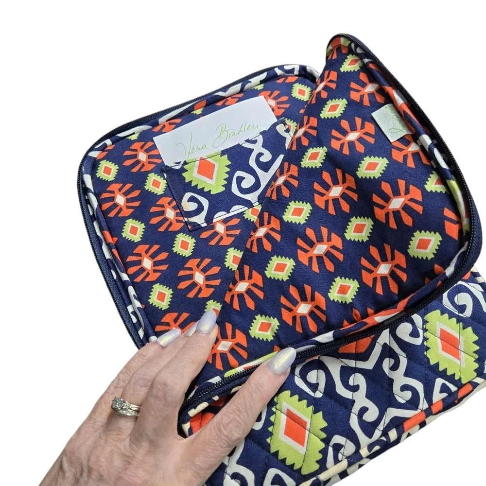 Vera Bradley Sun Valley Tablet Soft Sleeve Padded Carry Case Retired Orange Navy
